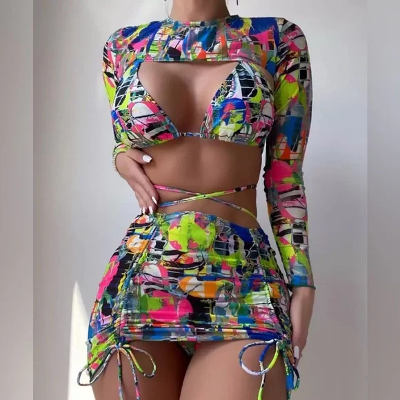 Shien 4 piece bikini set, NWT - Picture 4 of 7